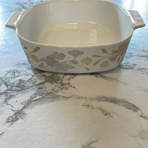 Vintage Corning Ware Pastel Bouquet 2 Liter Casserole Retired Pattern